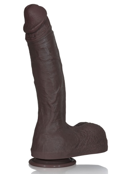 Akon 10.4" x 1.8" Black Curved Huge Realistic Dildo