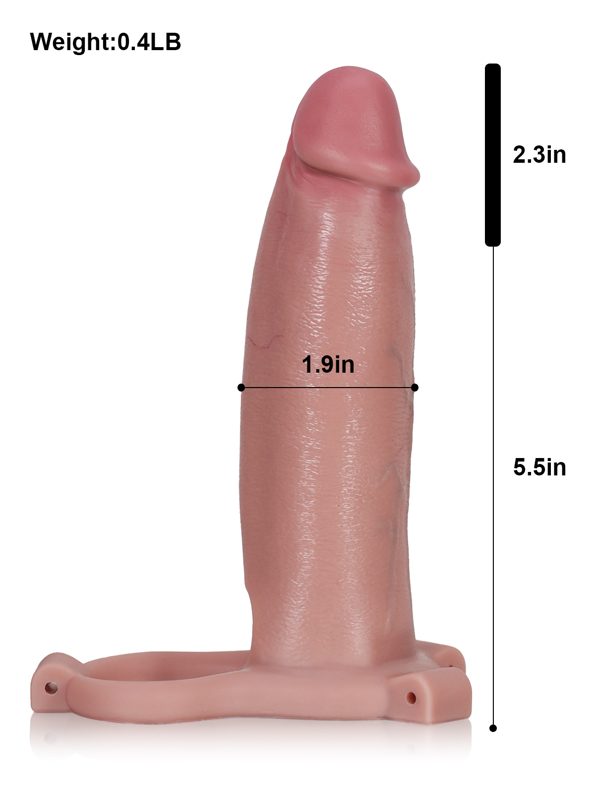 Alex 7.8” x 1.9” The Best Soft Wearable Penis Extender Sleeve