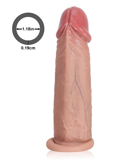 Billy 6" x 1.5" Brown Realistic Open Ended Penis Sleeves