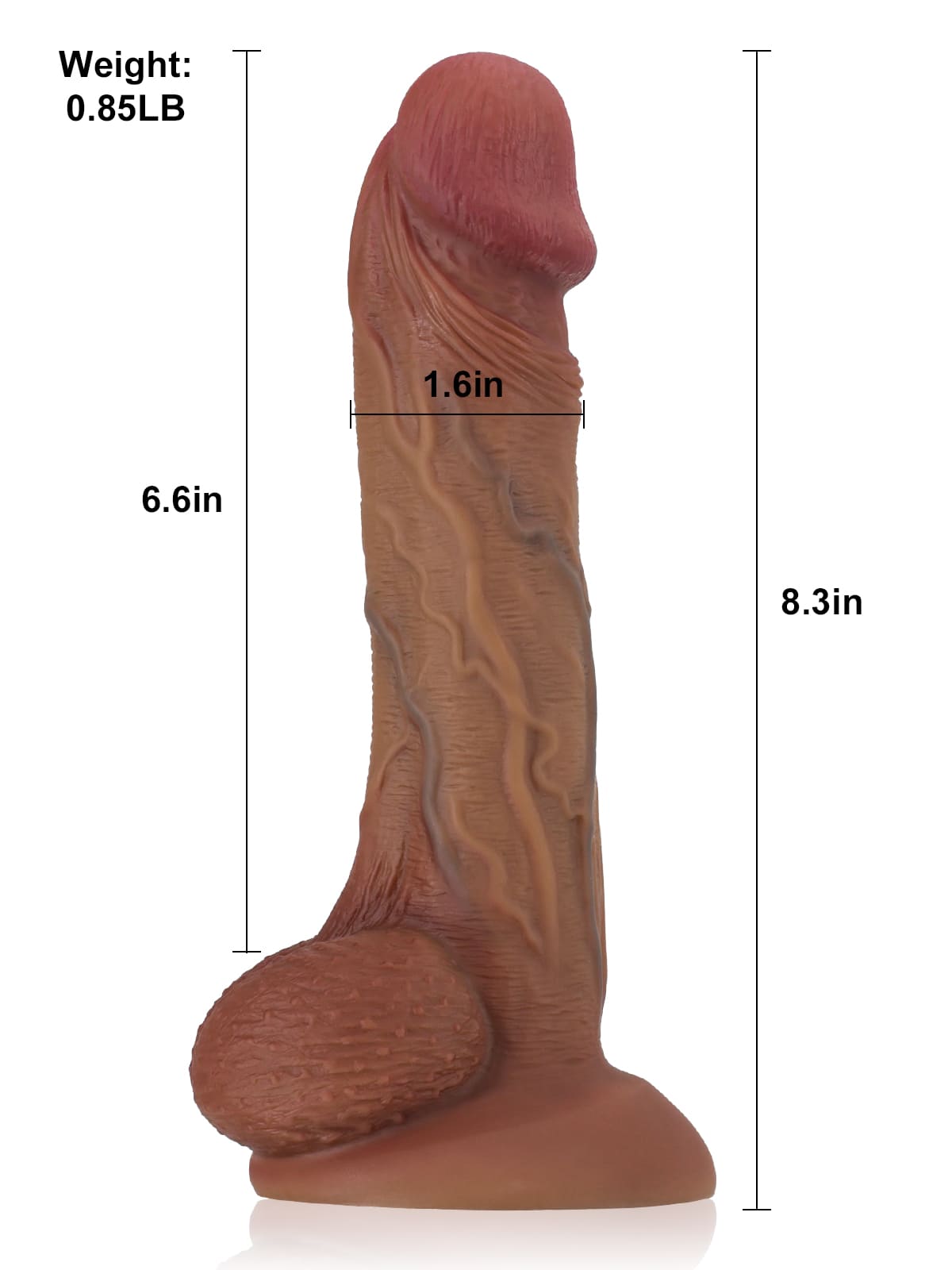 Beginner Amateur Small Anal Realistic Dildo- 8.3*1.6 Inch