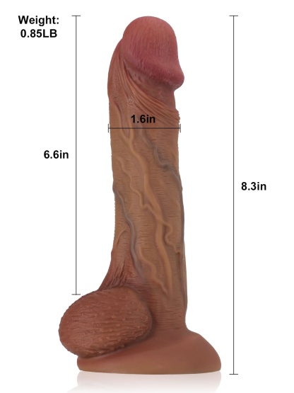 Beginner Amateur Small Anal Realistic Dildo- 8.3*1.6 Inch