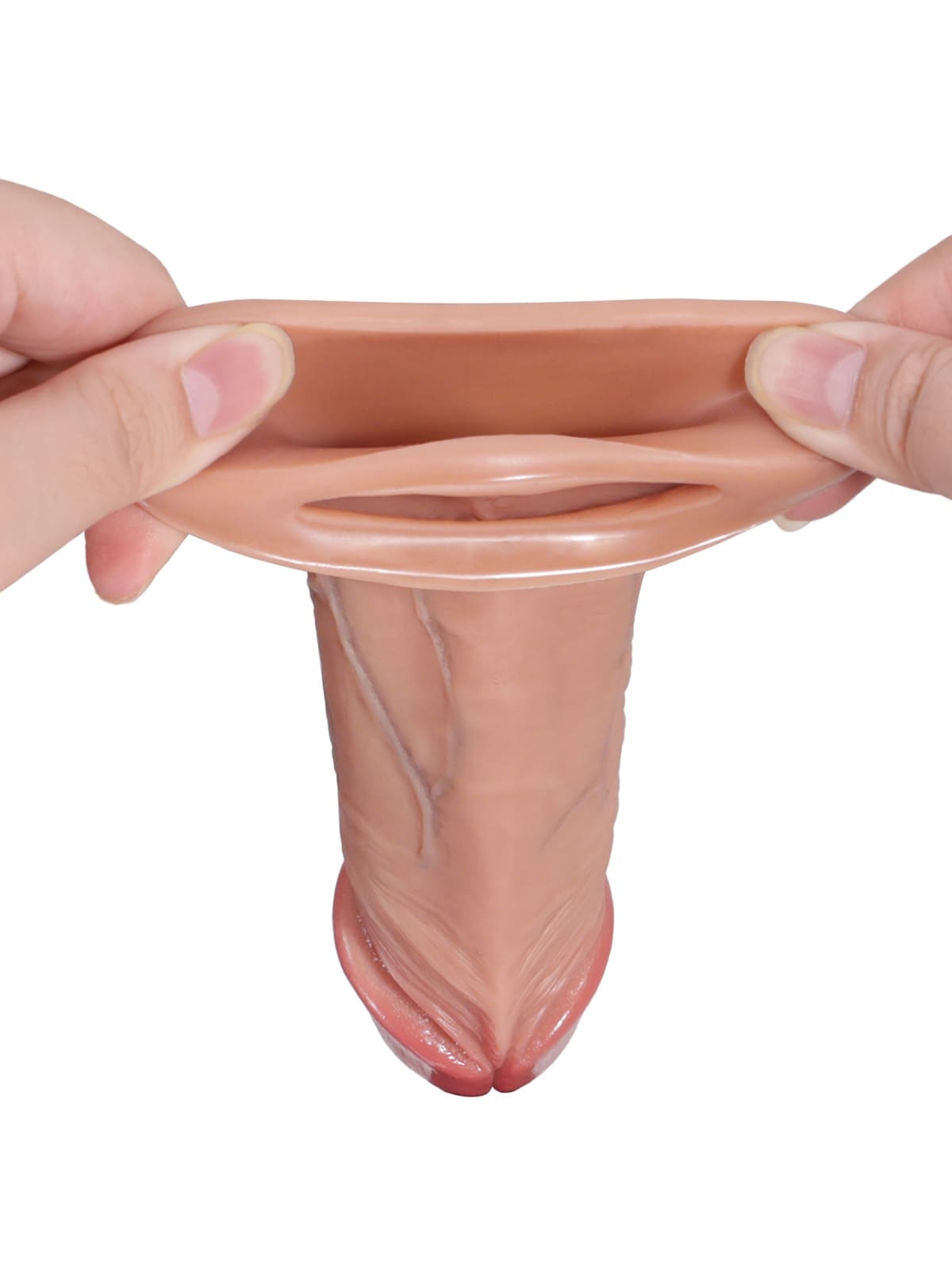 Billy 6" x 1.5" Brown Realistic Open Ended Penis Sleeves