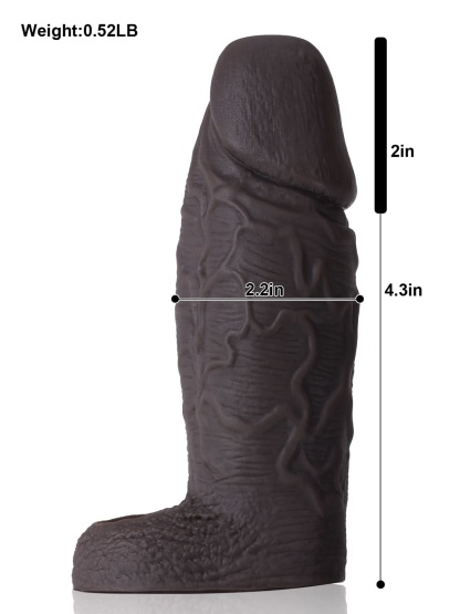 Luke 6.3" x 2.2" Black Fat Cock Sleeve