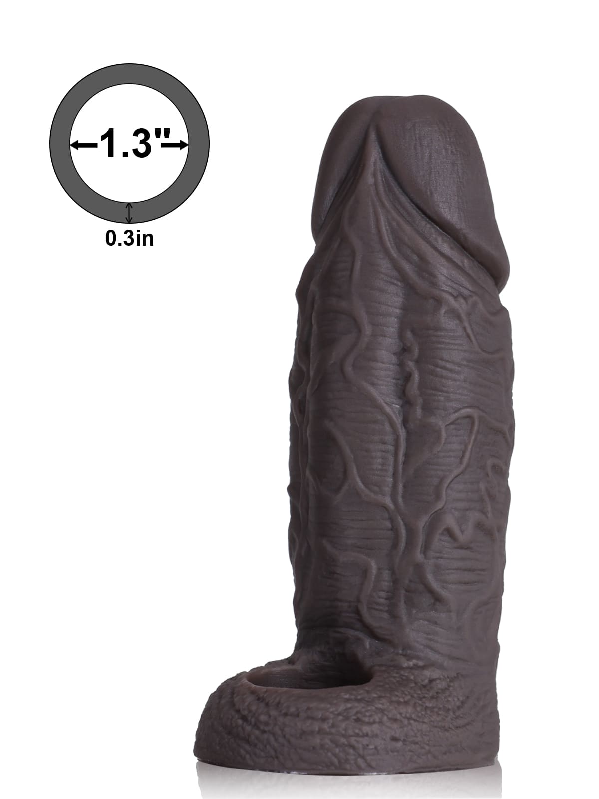 Luke 6.3" x 2.2" Black Fat Cock Sleeve