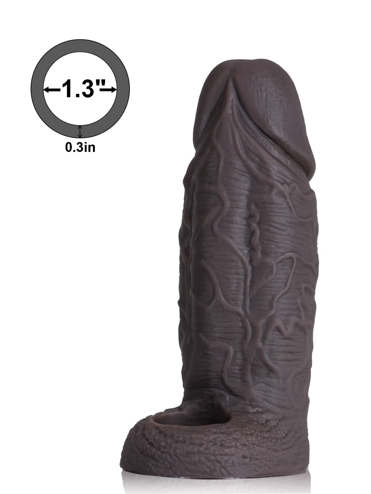 Luke 6.3" x 2.2" Black Fat Cock Sleeve