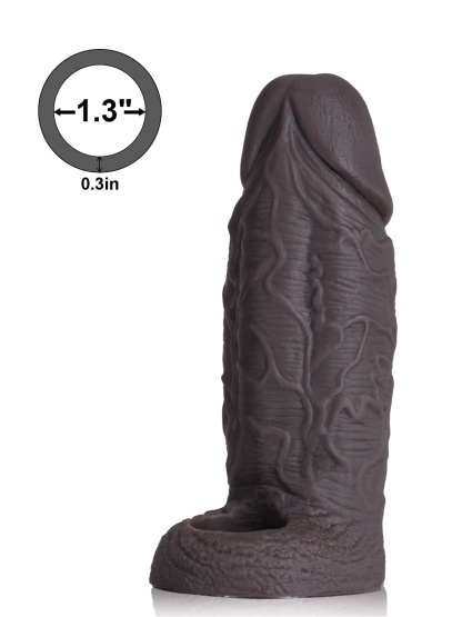 Luke 6.3" x 2.2" Black Fat Cock Sleeve