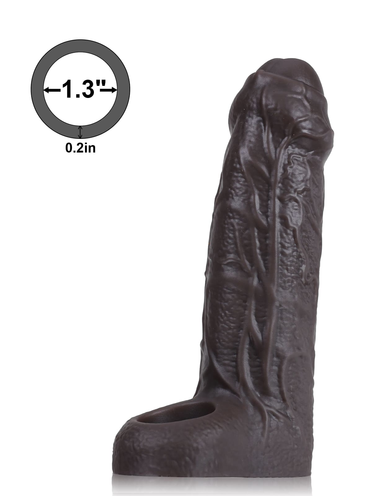 Marcus 6.6" x 1.8" Black Fat Penis Extender