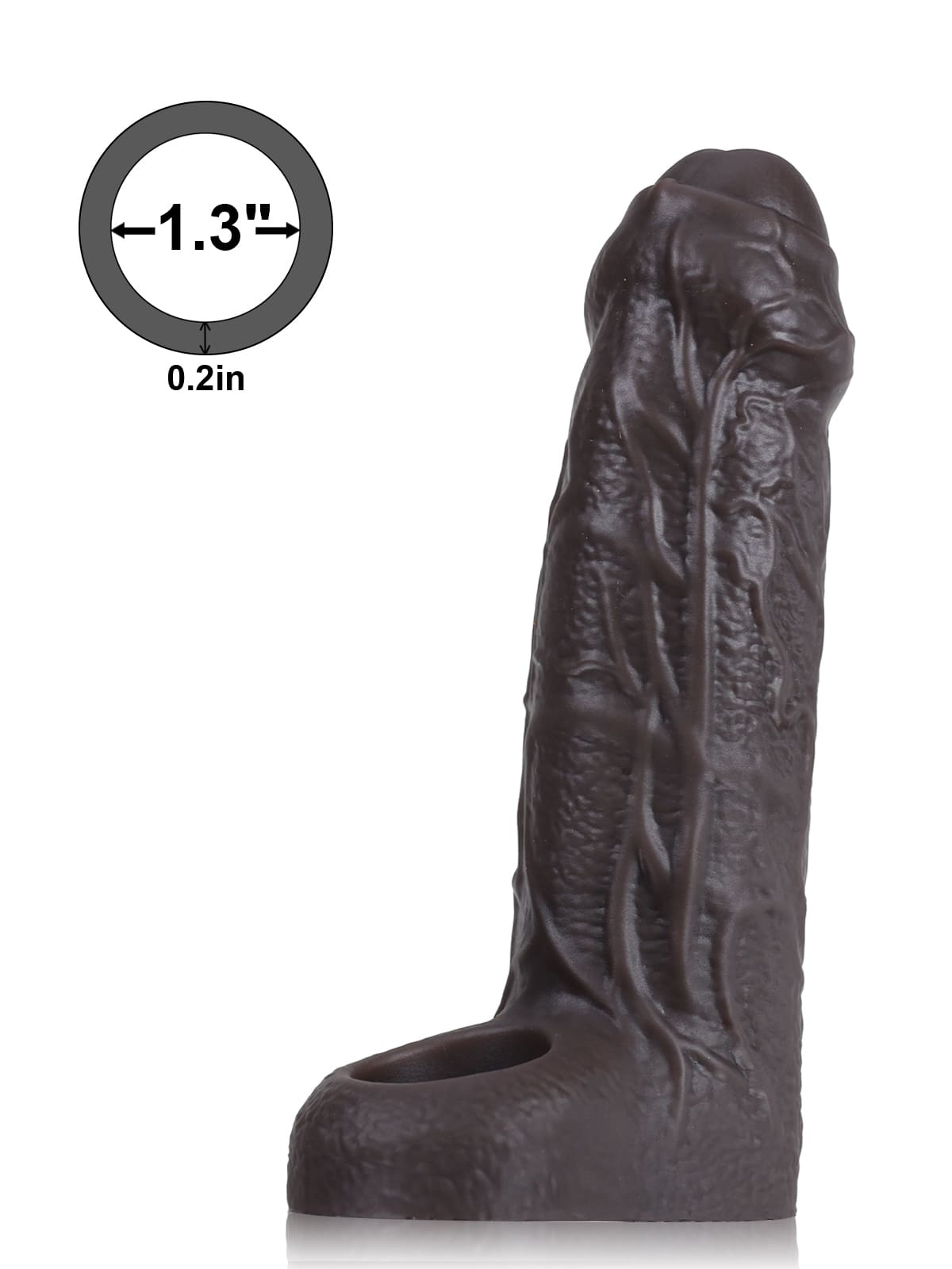 Marcus 6.6" x 1.8" Black Fat Penis Extender