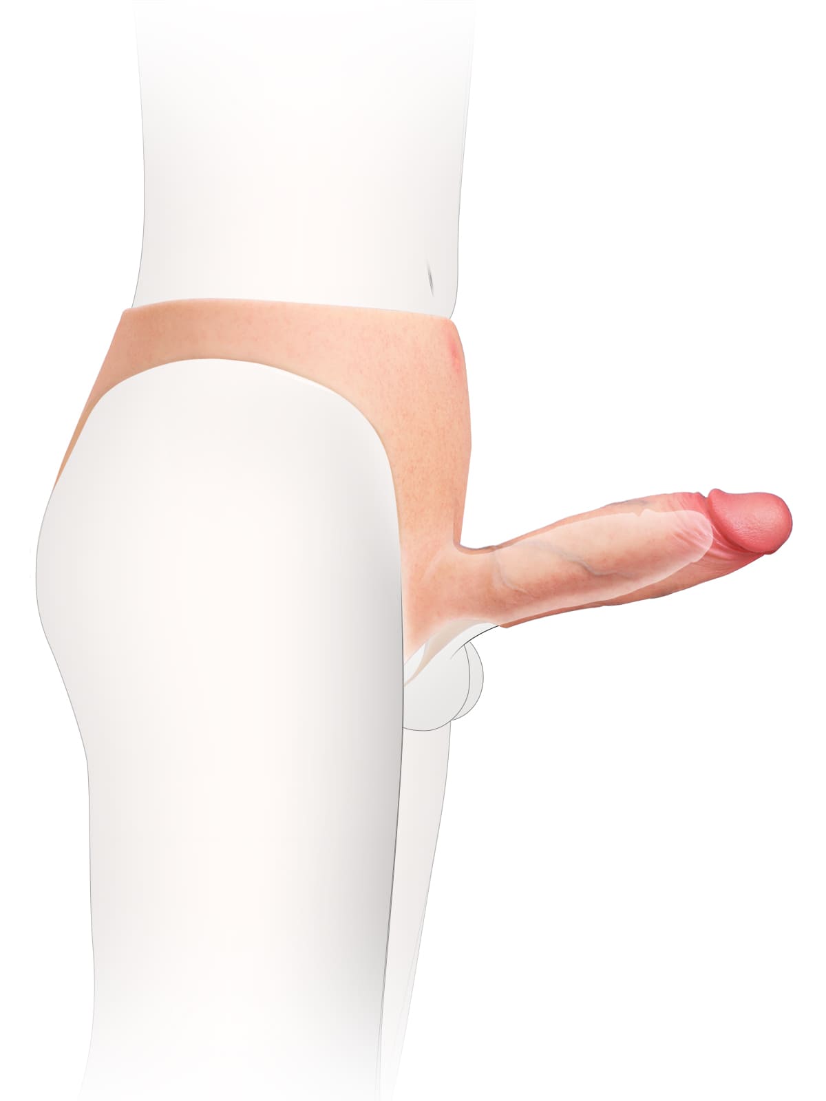 Daenerys 7.8" x 2" Wearable Hollow Strap-On Dildo For Women • For Men • Penis Extension • ED Cock Sleeve