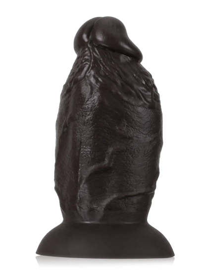 8" x 4" Super Chubby Thick Shaft Black Anal Dildo