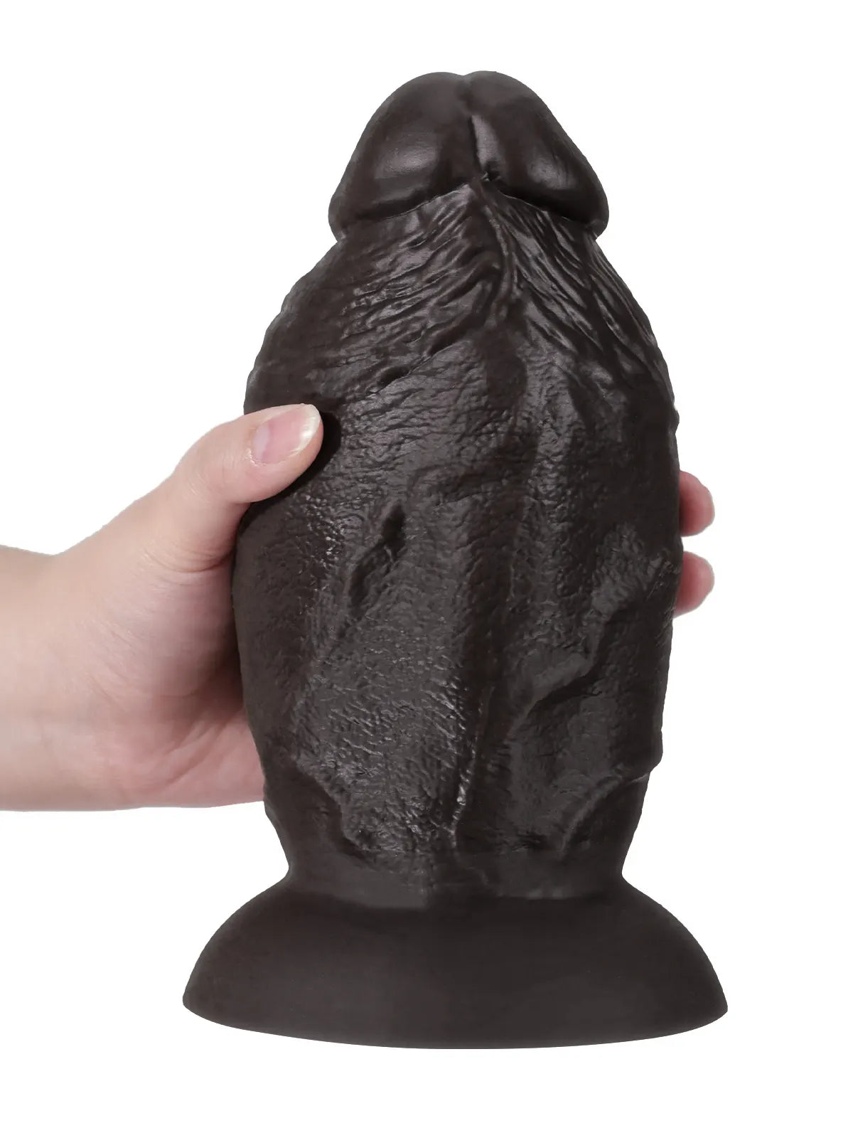 8" x 4" Super Chubby Thick Shaft Black Anal Dildo