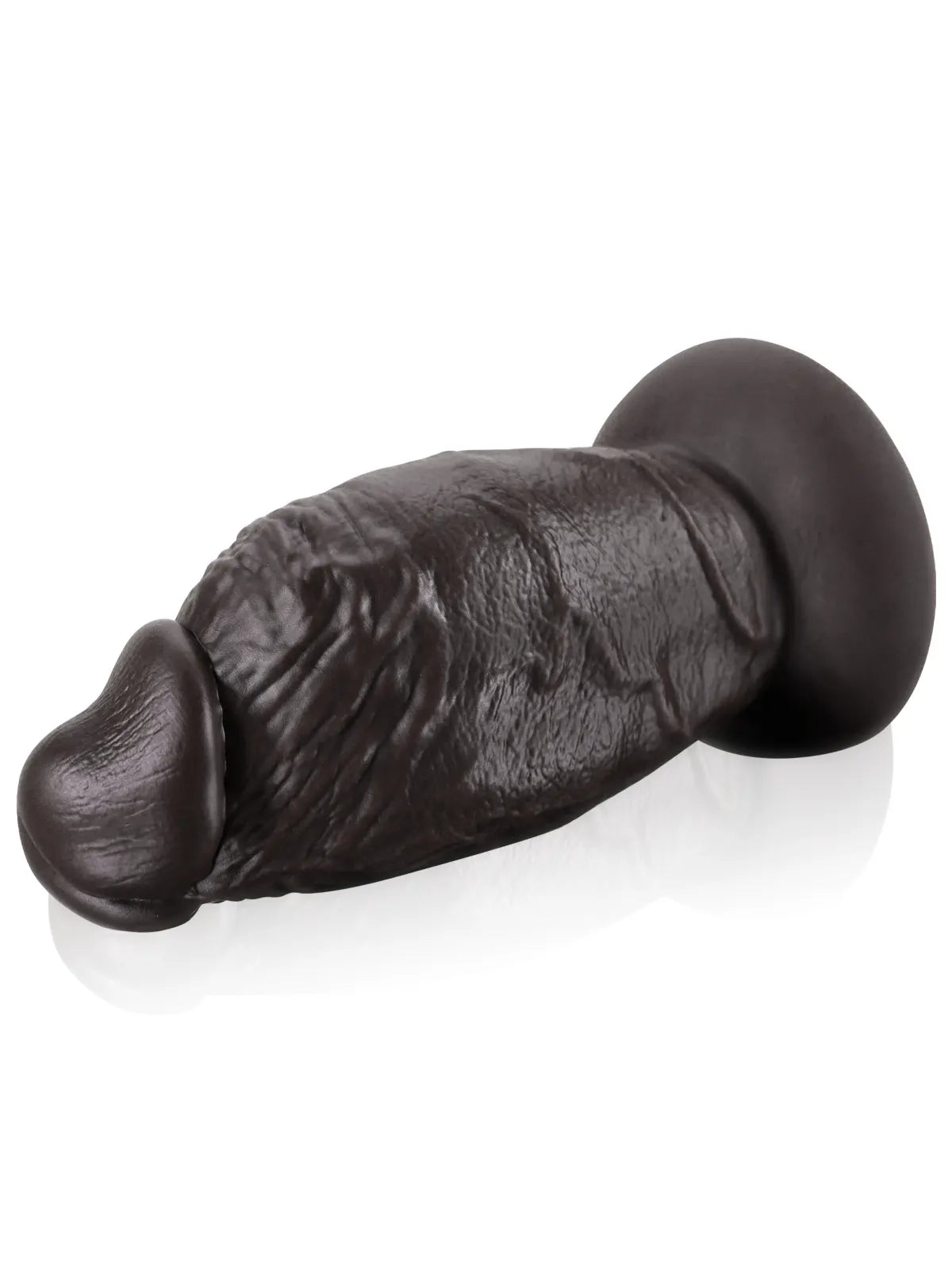 8" x 4" Super Chubby Thick Shaft Black Anal Dildo