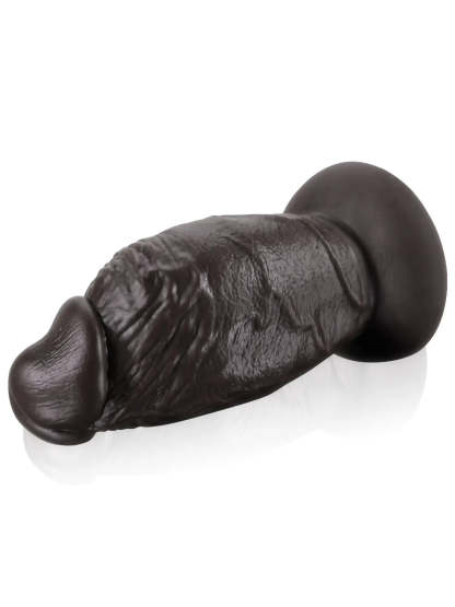8" x 4" Super Chubby Thick Shaft Black Anal Dildo