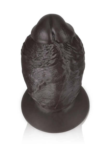 8" x 4" Super Chubby Thick Shaft Black Anal Dildo