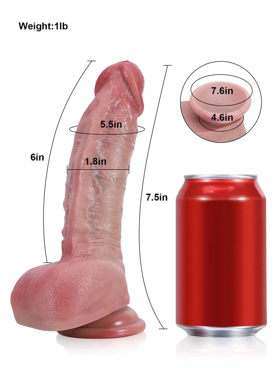 Dave 7.5" x 1.8" - Deep Small Real Feel Dildos For Beginner