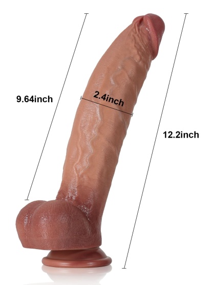 Farid 12" x 2.4" Huge Super Thick Realistic Flesh Dick