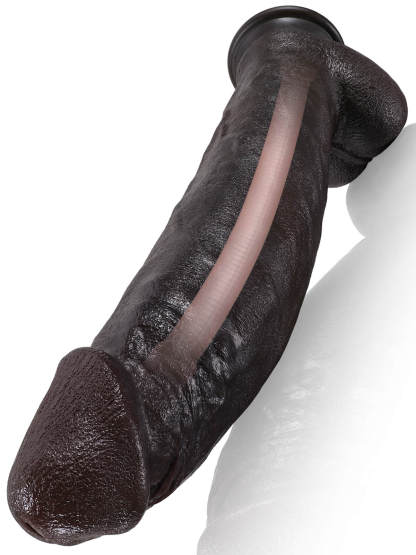 Farid 12" x 2.3" BBC Dildo Soft Skin Dick  With Metal Keel