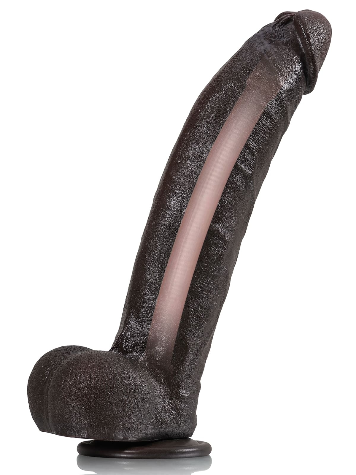 Farid 12" x 2.3" BBC Dildo Soft Skin Dick  With Metal Keel