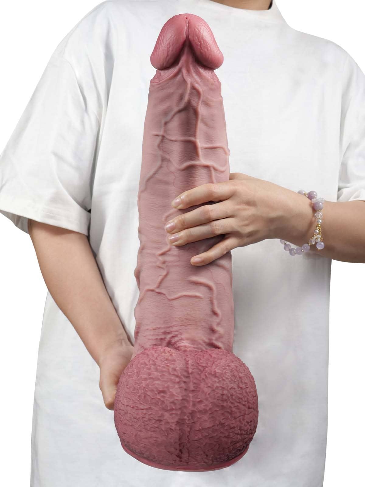 Galaxy 16" * 3.7" The World Bigest Curved Anal Suction Cup Dildo