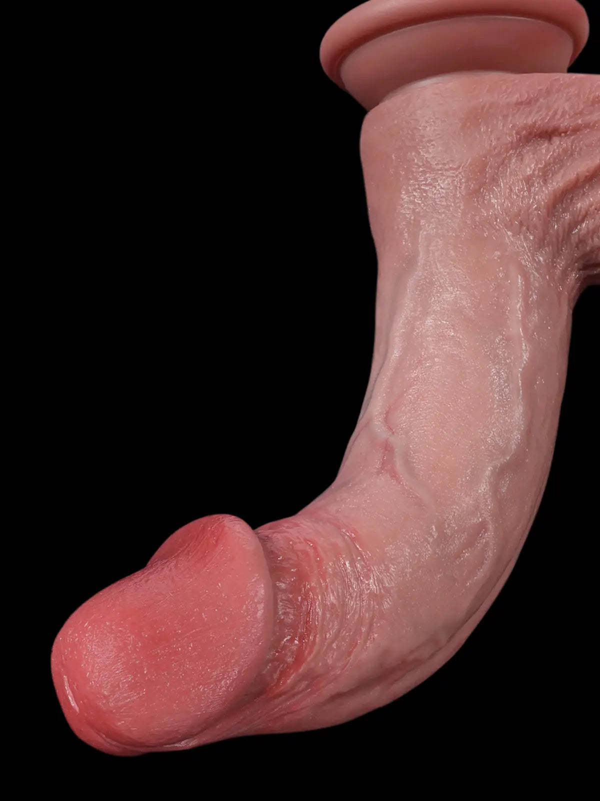 Jake 8.3" x 1.7" - G Spot Flesh Curved Dildo With Metal Keel Bendable