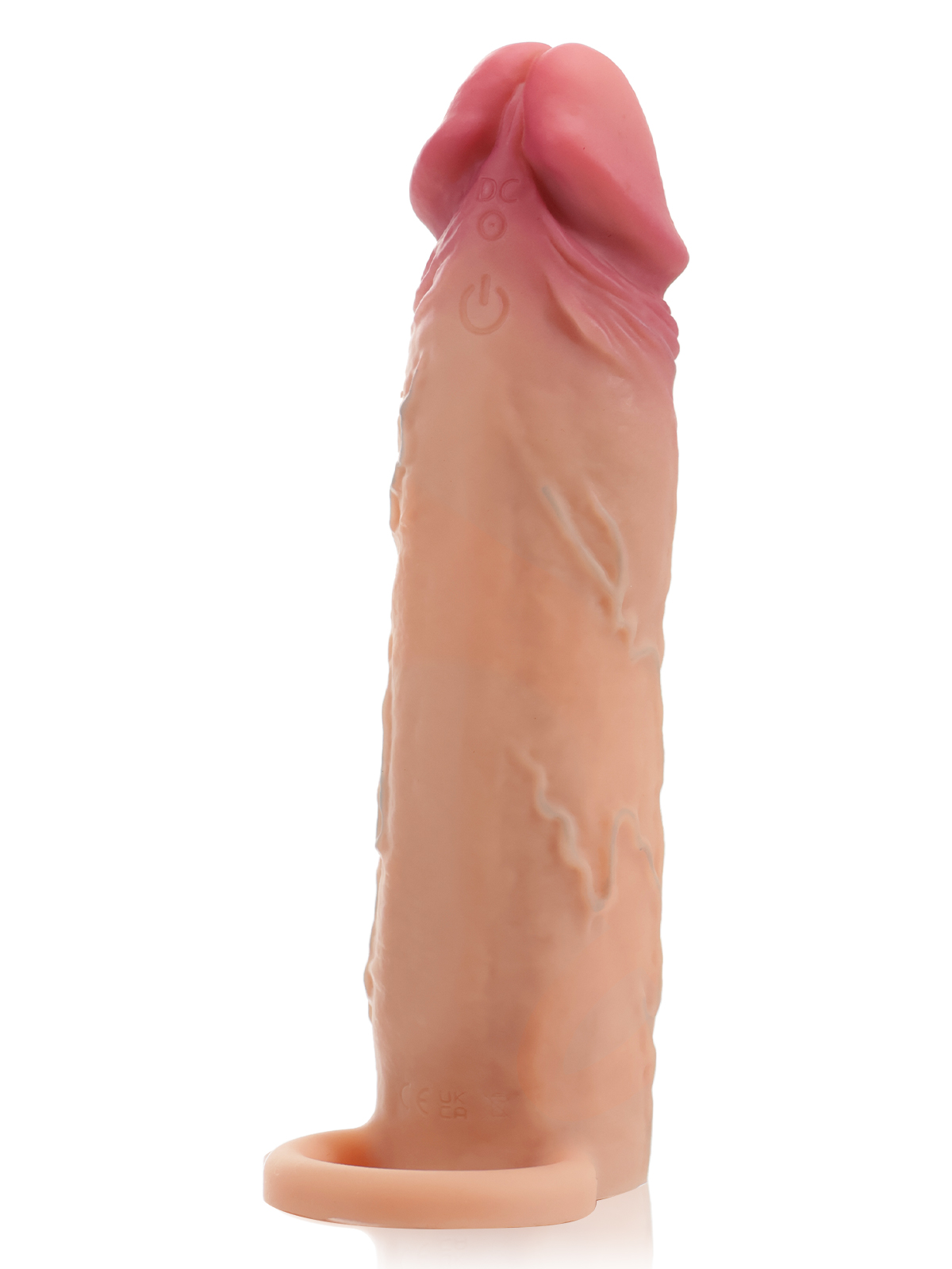 Kimi 7.4” x 1.8” Flesh Sliding Skin Vibrating Penis Extension