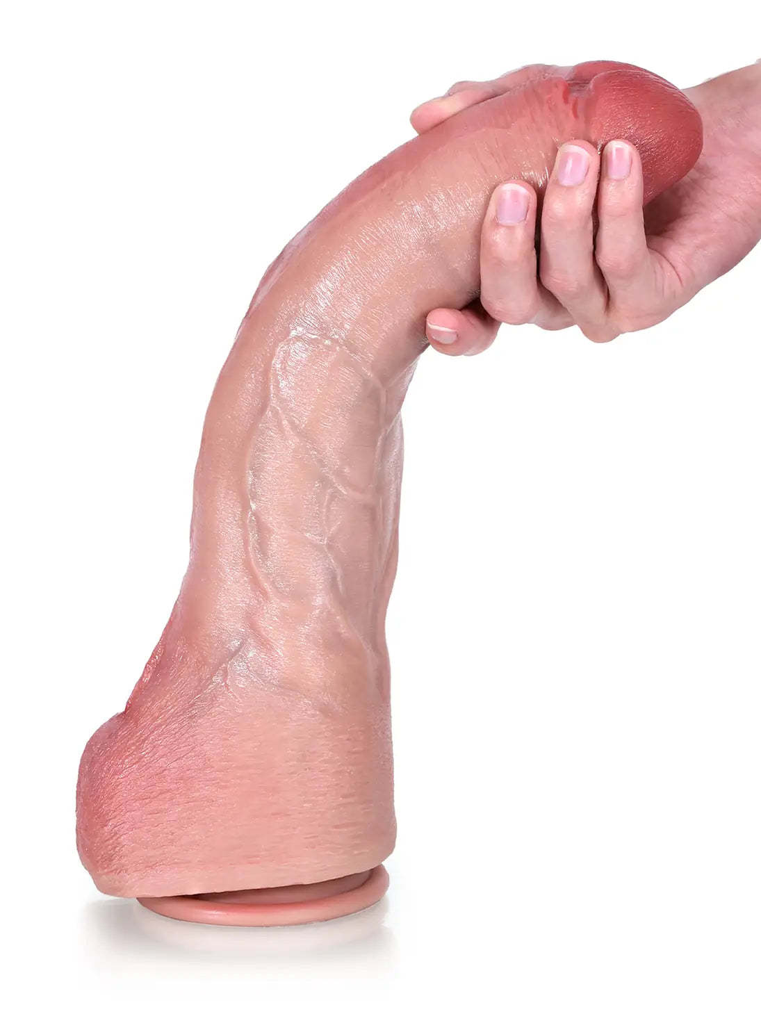 Jeff 13.8" x 2.6" -XXL  Enlarged Realistic Dildo with Tapered Shaft Design