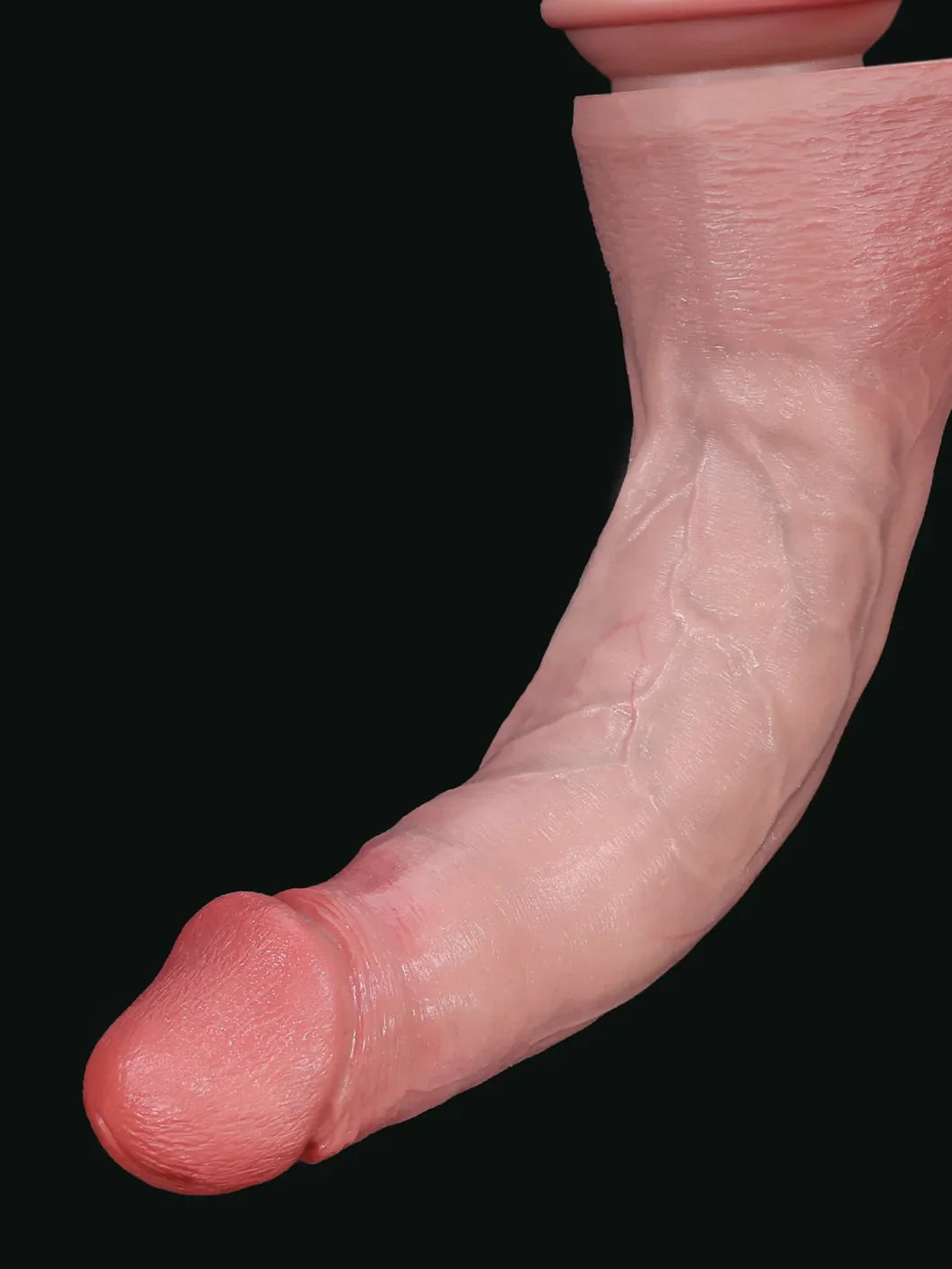 Jeff 11.8" x 2.2" - XL Flesh Huge Anal Dildo With Metal Keel Bendable