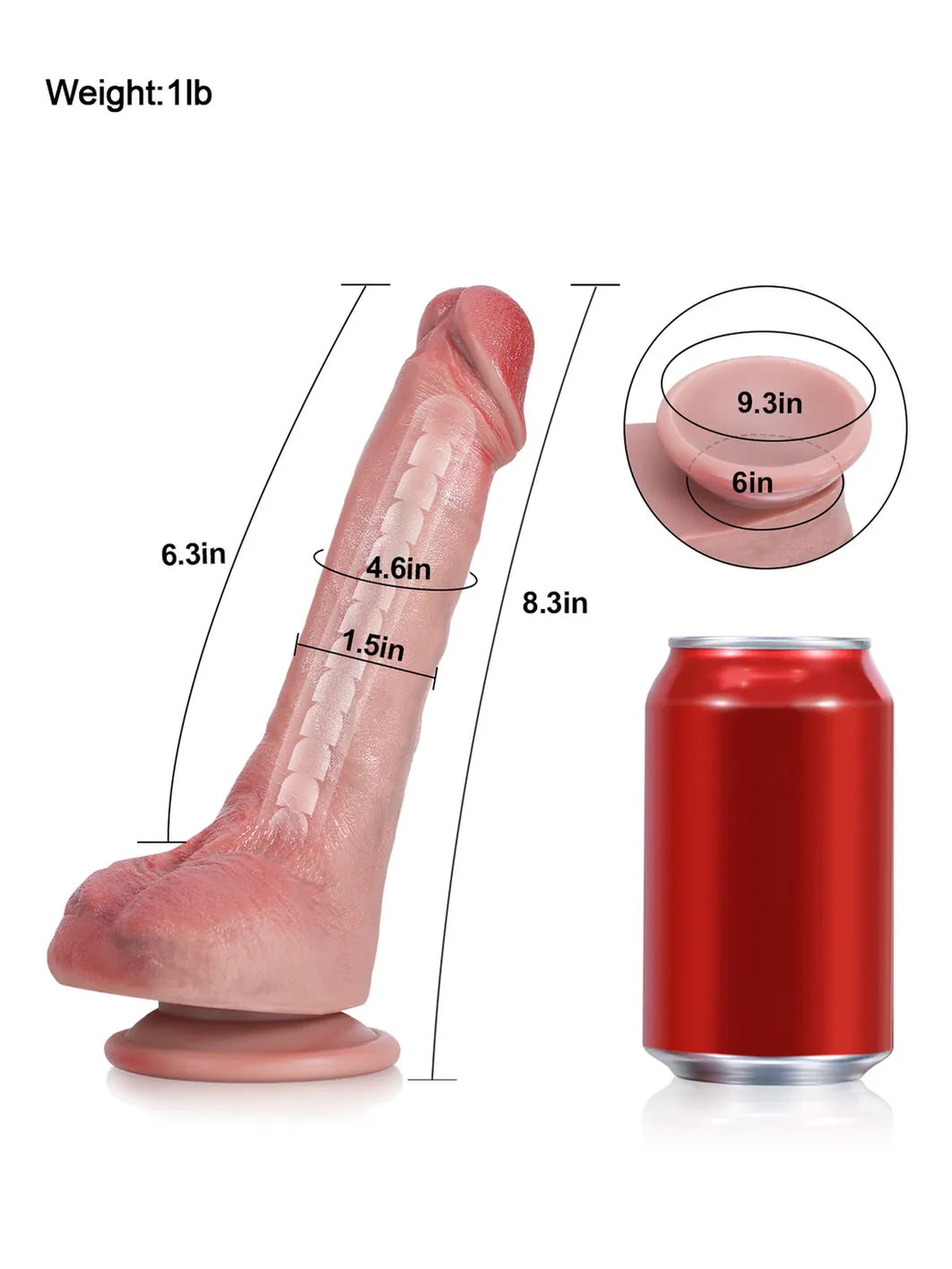 Jodie 8.3" x 1.5" - Soft Silicone Flexible Thin Dildo With Keel