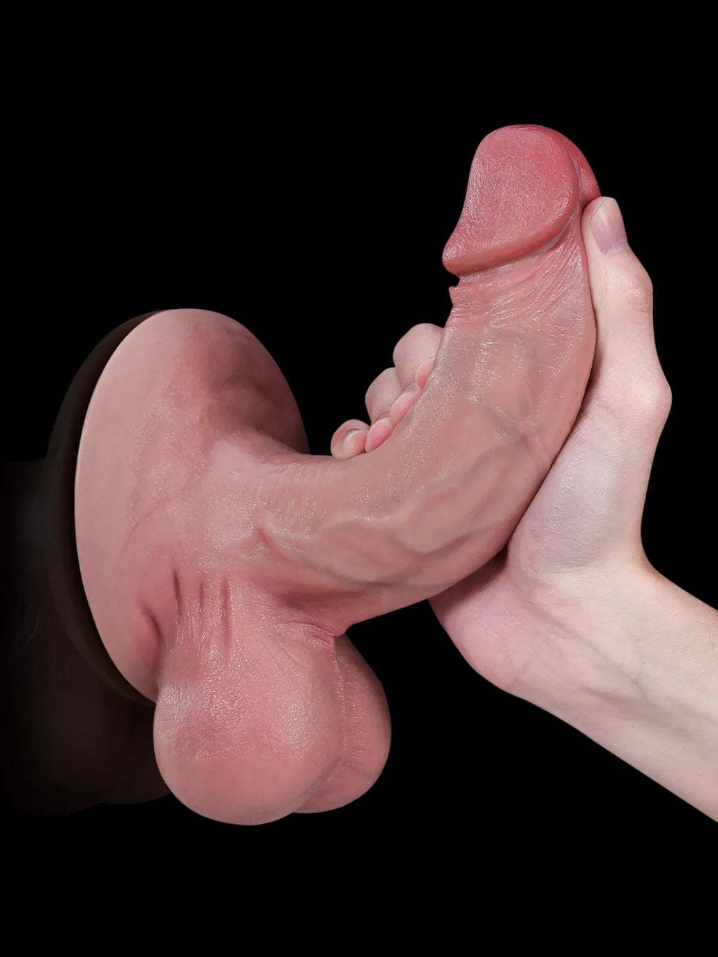 John 8.3" x 2" - Thick White Realistic Feeling Dildo With Big Balls