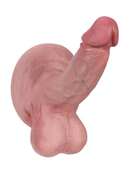 John 8.3" x 2" - Thick White Realistic Feeling Dildo With Big Balls