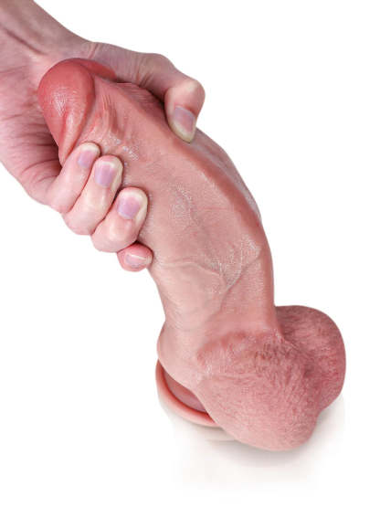 Jorge 9.8" x 2.7" -L- Realistic Soft Flesh Like Thick Short Fat Dildo