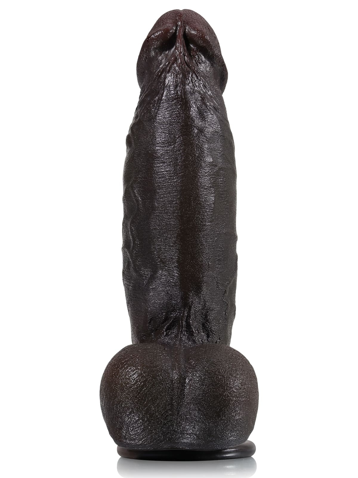 Kimi 8.6" x 2.2" Thick Realistic Dildo Black Like Real Skin Dildos