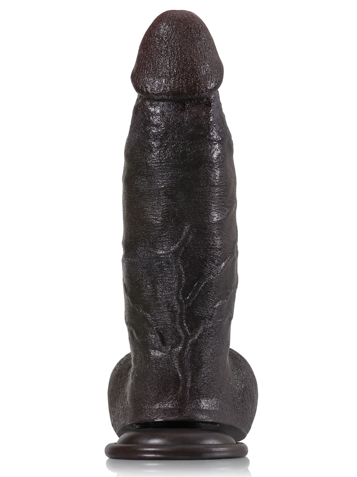 Kimi 8.6" x 2.2" Thick Realistic Dildo Black Like Real Skin Dildos