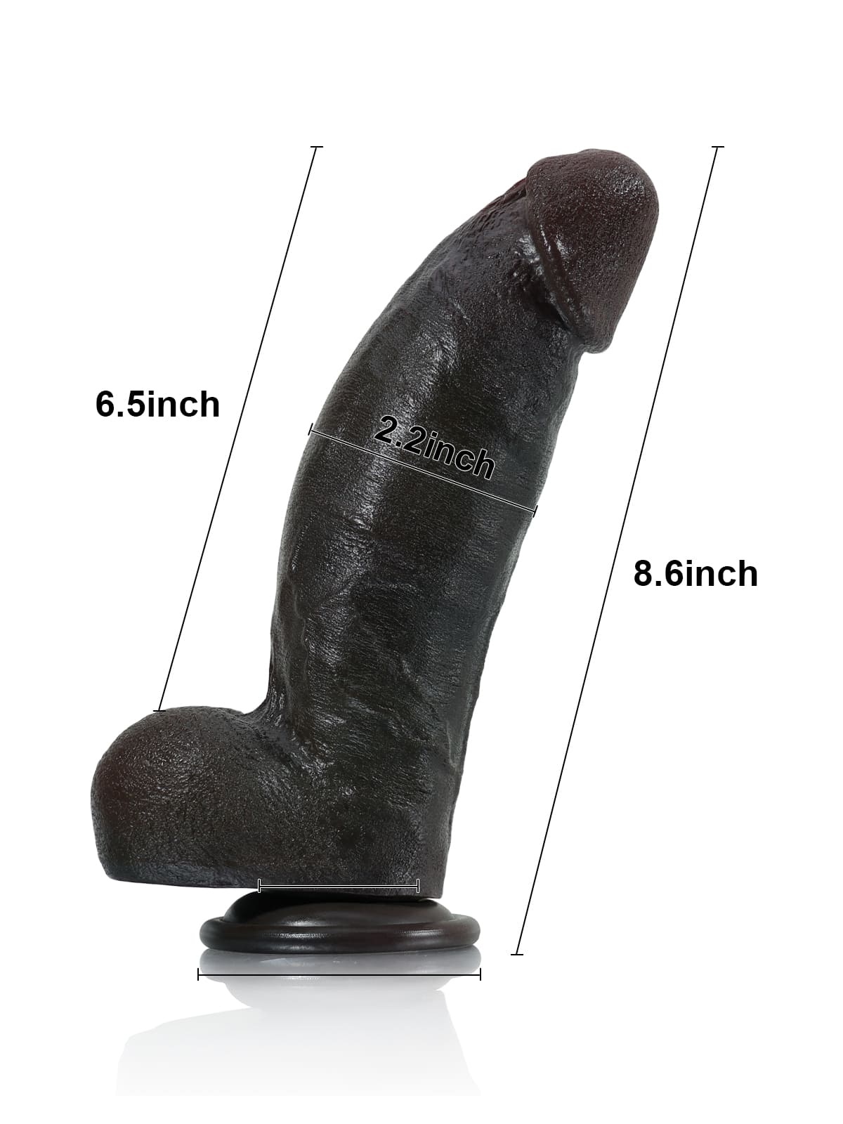 Kimi 8.6" x 2.2" - Realistic Soft Flesh Like Thick Short Fat Dildo