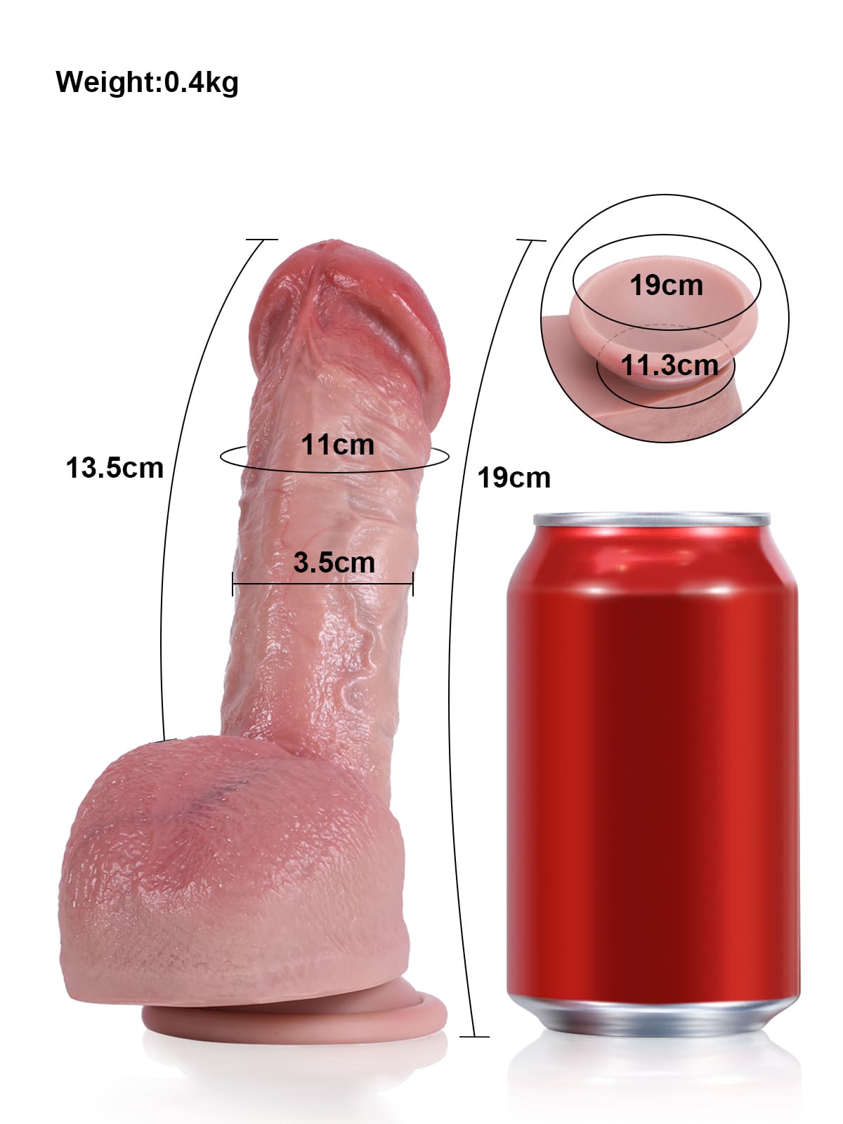 Kris 5" x 1.4" - Flesh Skin Realistic Small Skinny Dildo