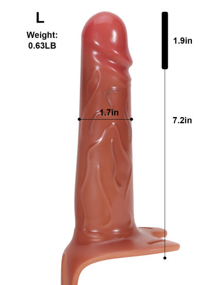 Adam 7.4” x 1.7” Wearable Sliding Skin Penis Sleeve For ED Extender S/M/L Size