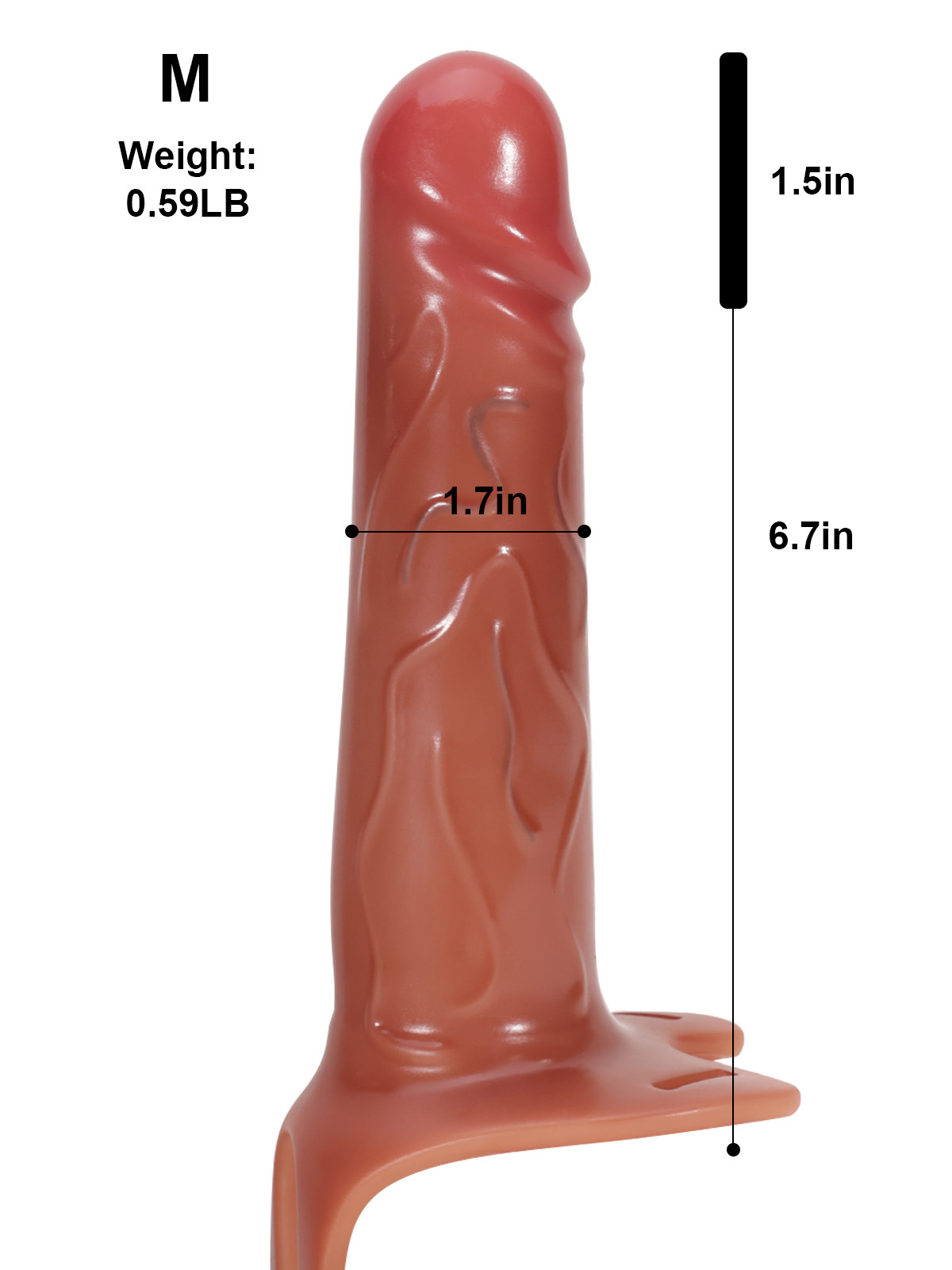 Adam 7.4” x 1.7” Wearable Sliding Skin Penis Sleeve For ED Extender S/M/L Size