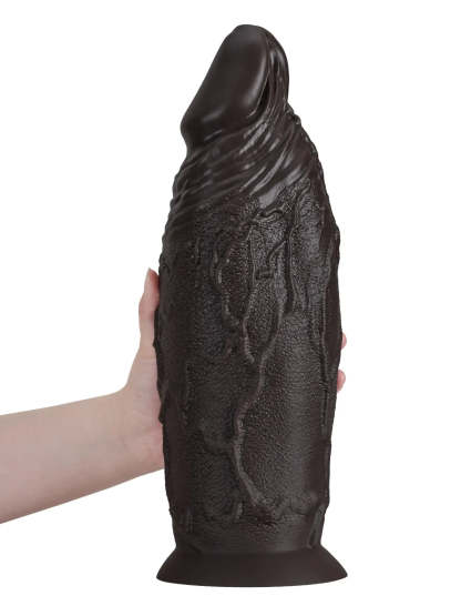 Malik 14.7" x 4.7" Thick Silicone Pointed Glans BBC Anal Dildo