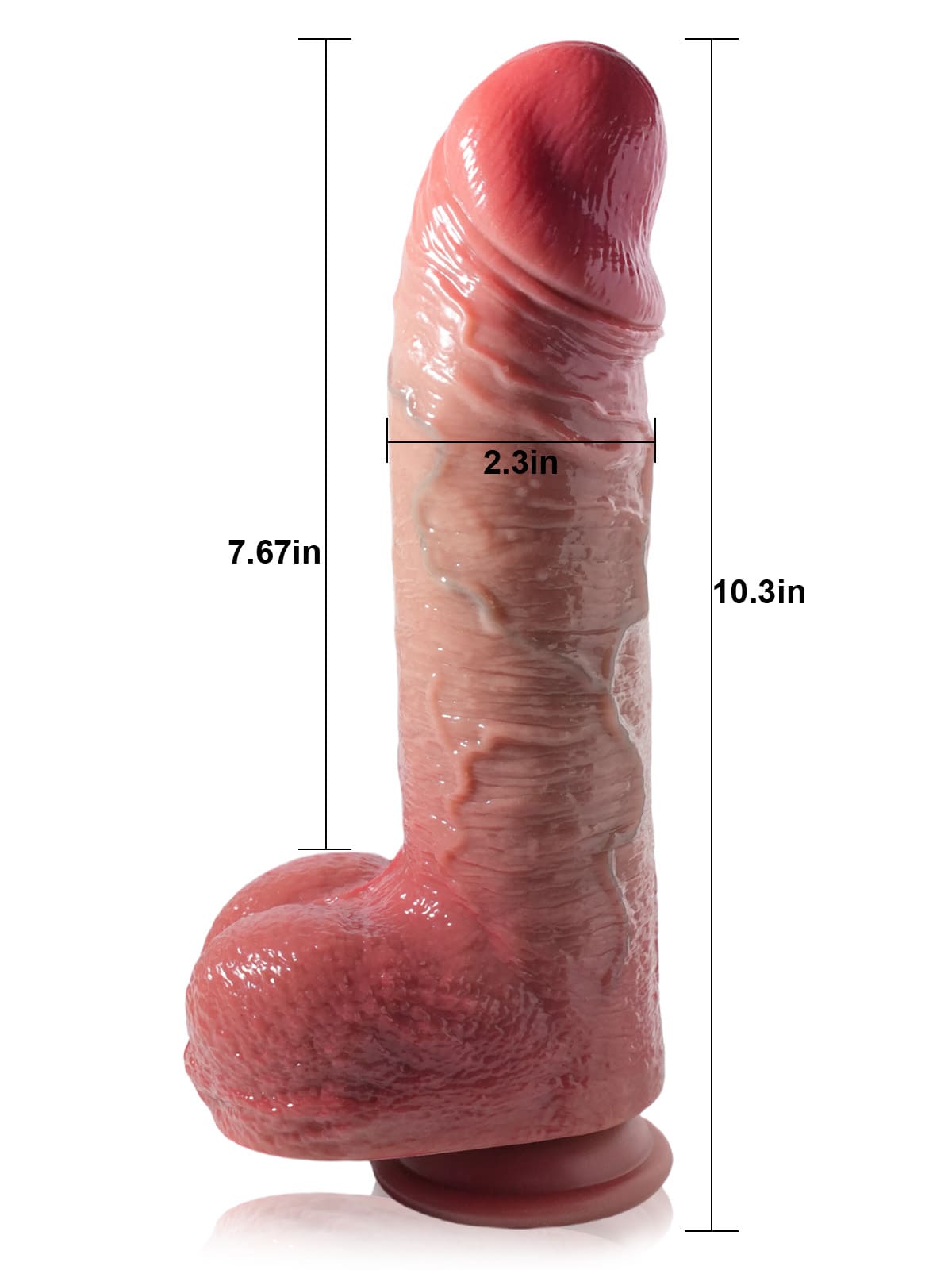 Patrick 10" x 2.3" Thick Vibrating Thrusting Dildo 7 Modes Thrusting