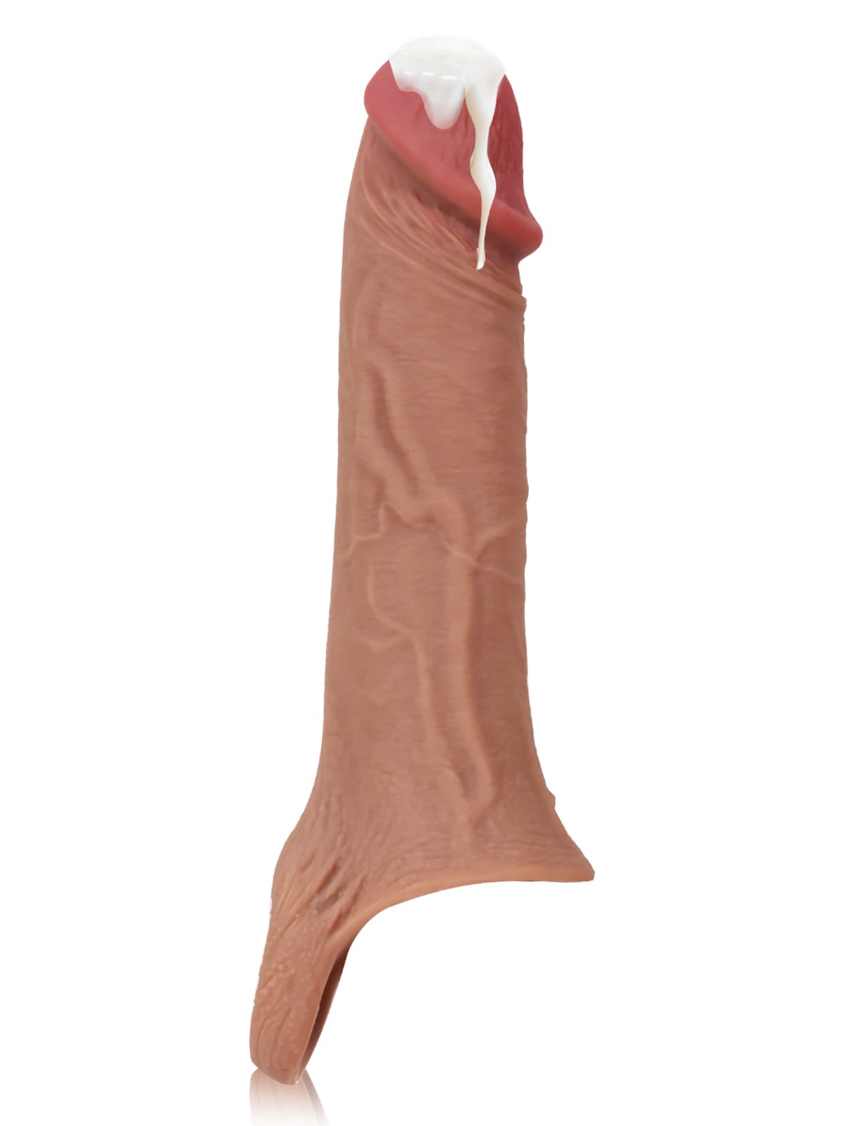 Jim 7.5" x 1.8" Perfect Length Girth M/L Size Penis Sleeve With Ejaculatory Hole