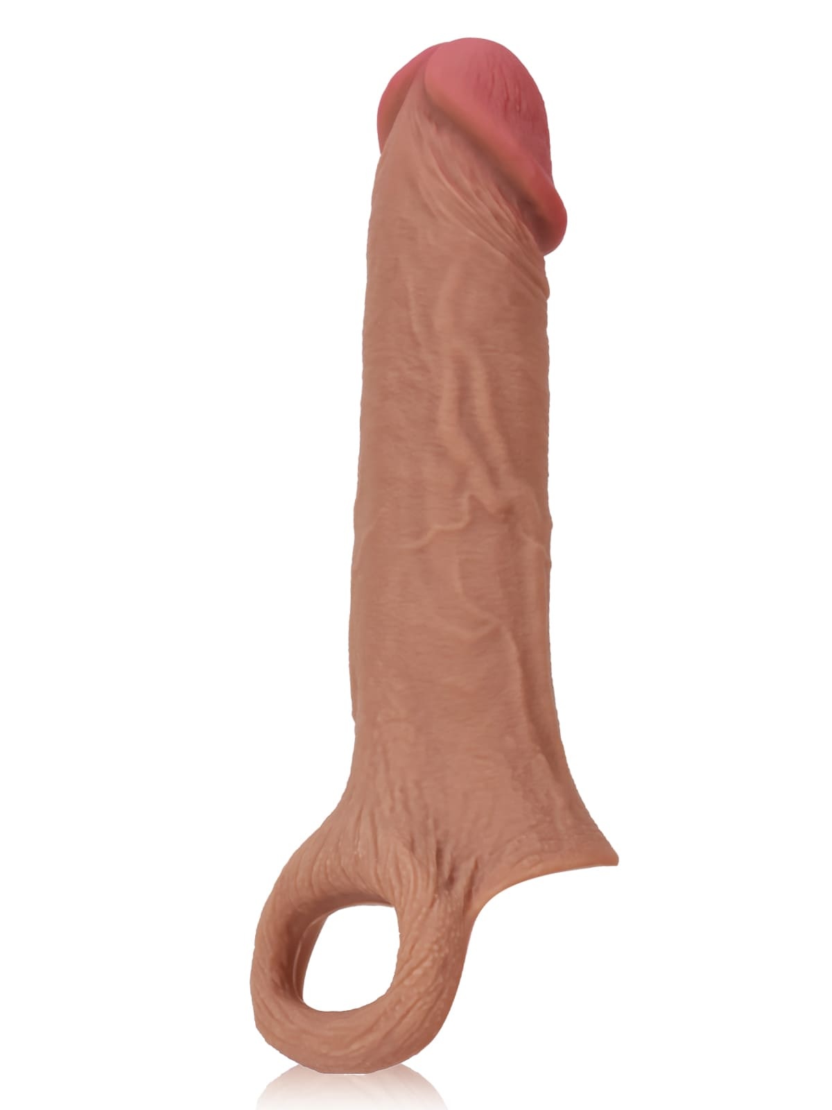 Jim 7.5" x 1.8" Perfect Length Girth M/L Size Penis Sleeve With Ejaculatory Hole