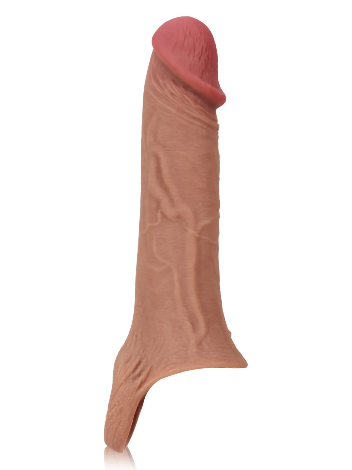 Jim 7.5" x 1.8" Perfect Length Girth M/L Size Penis Sleeve With Ejaculatory Hole