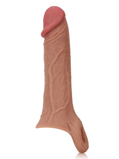 Jim 7.5" x 1.8" Perfect Length Girth M/L Size Penis Sleeve With Ejaculatory Hole