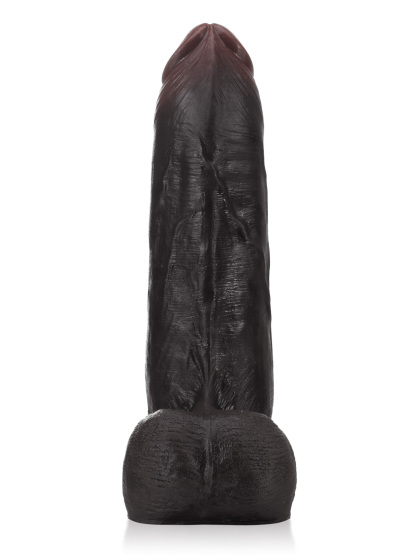 Phantom II BBC Blakc Thick Sliding Skin Vac-U-Lock Dildo With Moving Balls & Vac U Lock Suction Cup - 9*2 Inch