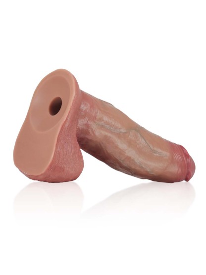 Phantom  9" x 2" Thick Sliding Skin Vac-U-Lock Dildo With Moving Balls  & Suction Cup