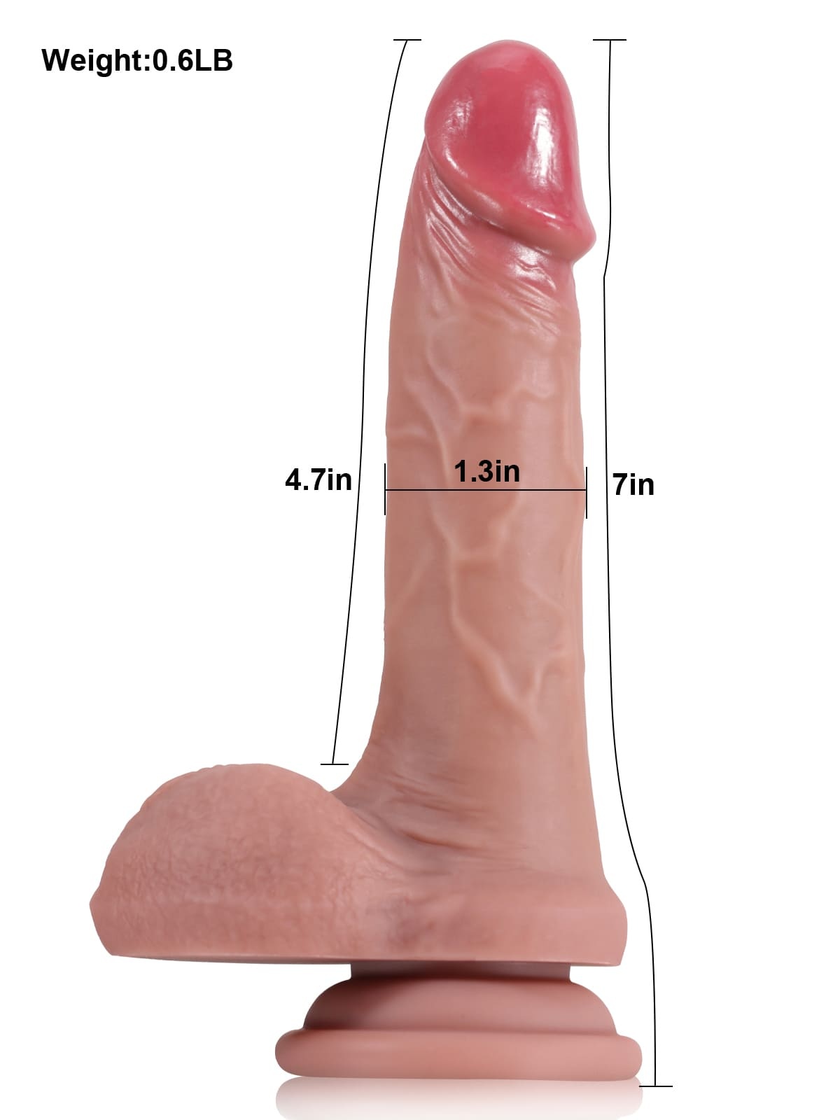 Phillip 4.7" x 1.3" Brown So Small Thin Soft Sliding Skin Dildo
