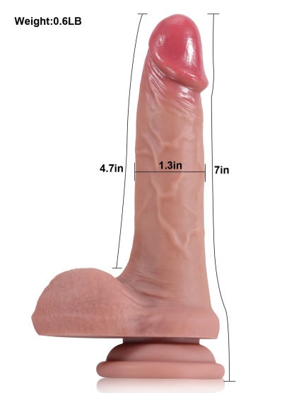 Phillip 4.7" x 1.3" Brown So Small Thin Soft Sliding Skin Dildo