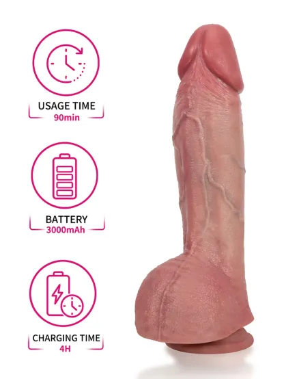 Marcus |  10.6" x 2.3 " 4-in-1 Realistic Dildo — Thrusting, Vibrating, Heating & Waterproof