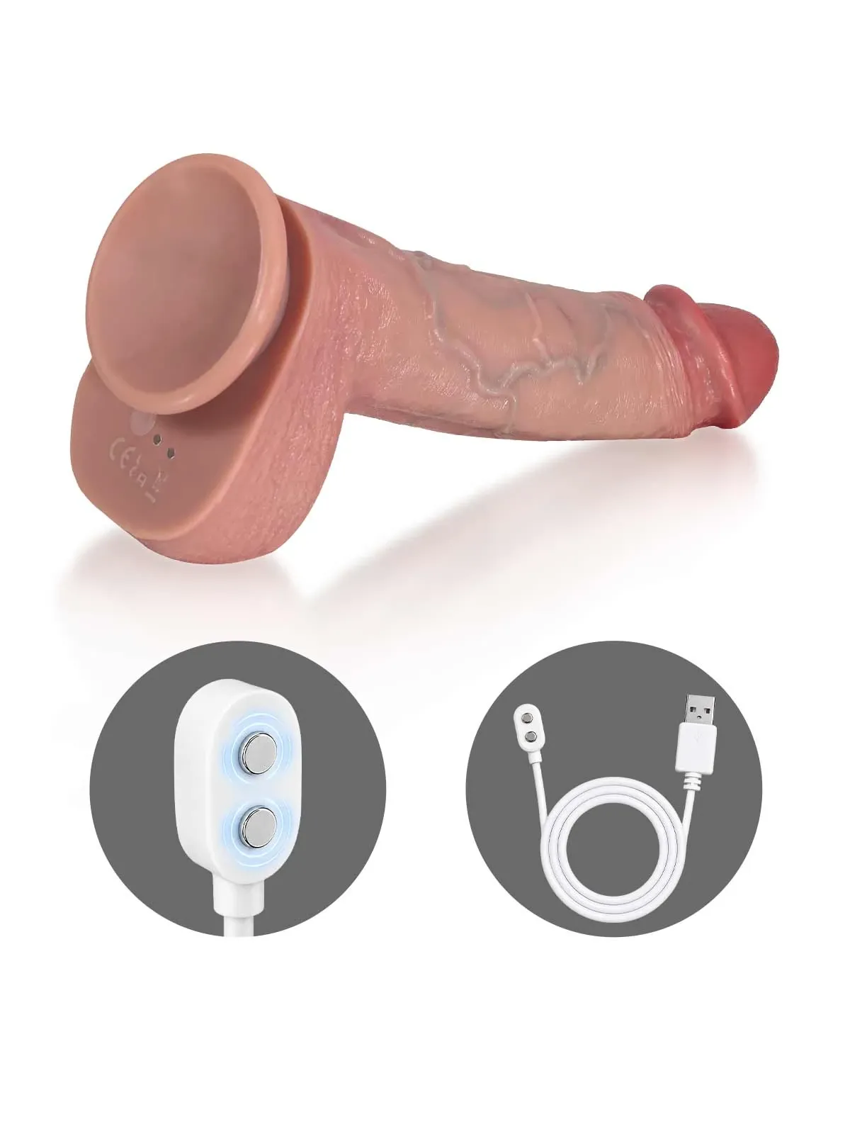 Ivan |  9.8" x 2" Hands-Free Thrusting Realistic Dildo — Vibrating, Warming & Waterproof
