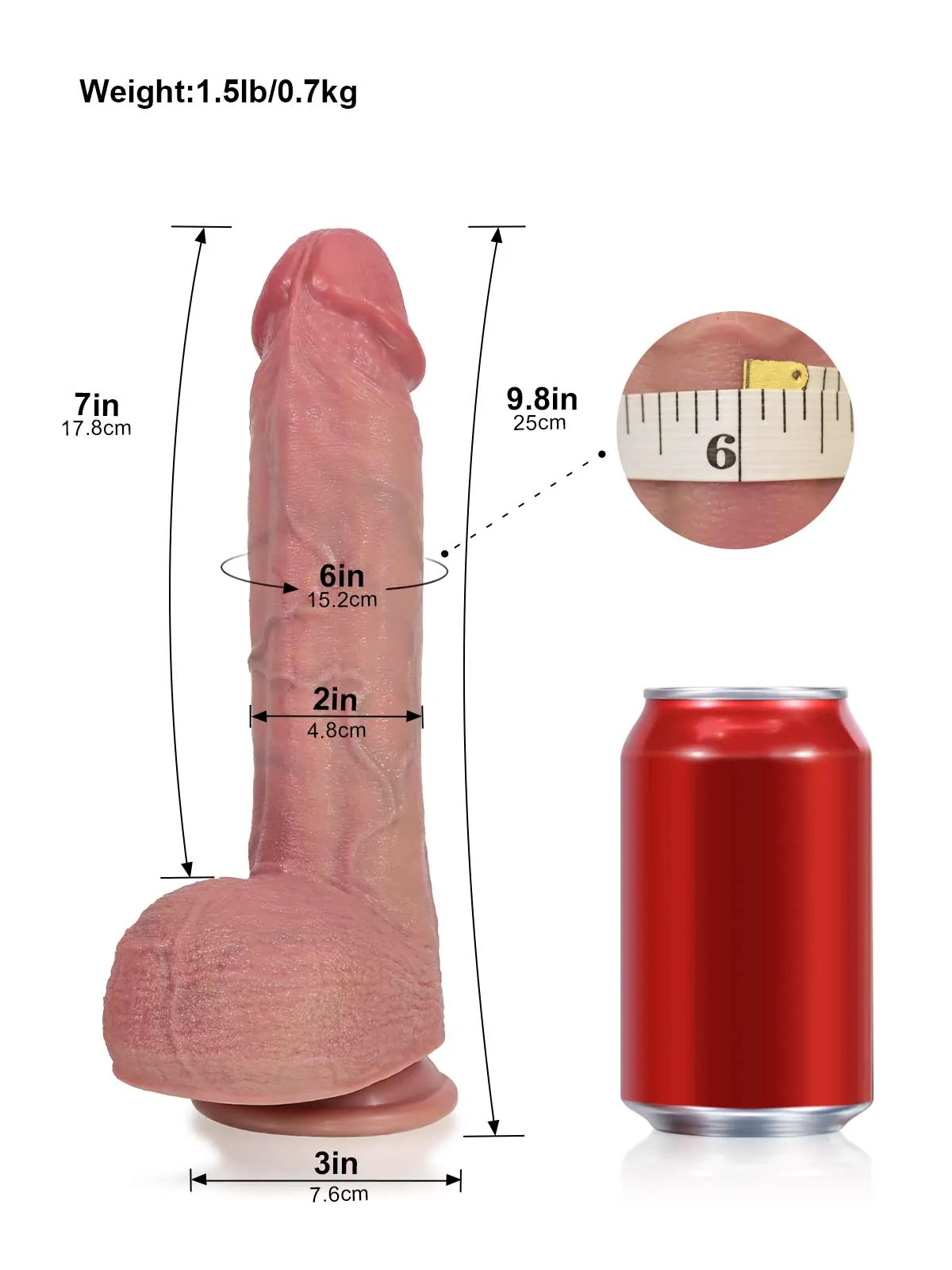 Ivan |  9.8" x 2" Hands-Free Thrusting Realistic Dildo — Vibrating, Warming & Waterproof